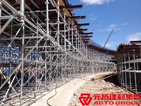 元拓盤扣式腳手架應用于呼市西北二環立交項目